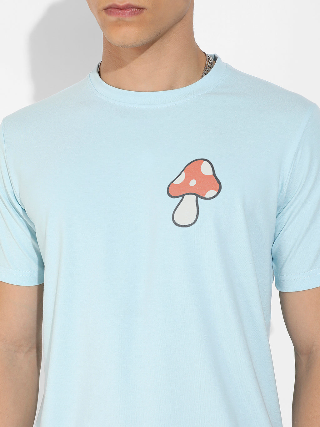 Icy Blue Basic Regular Fit T-Shirt