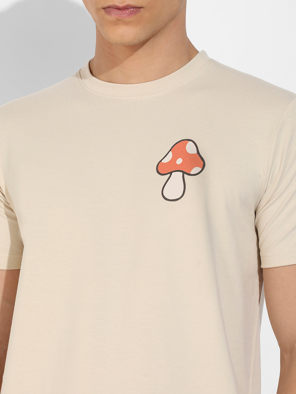 Beige Basic Regular Fit T-Shirt