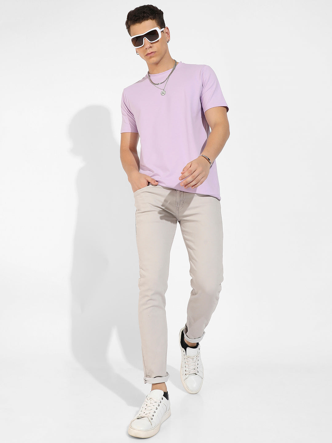 Lilac Basic Regular Fit T-Shirt