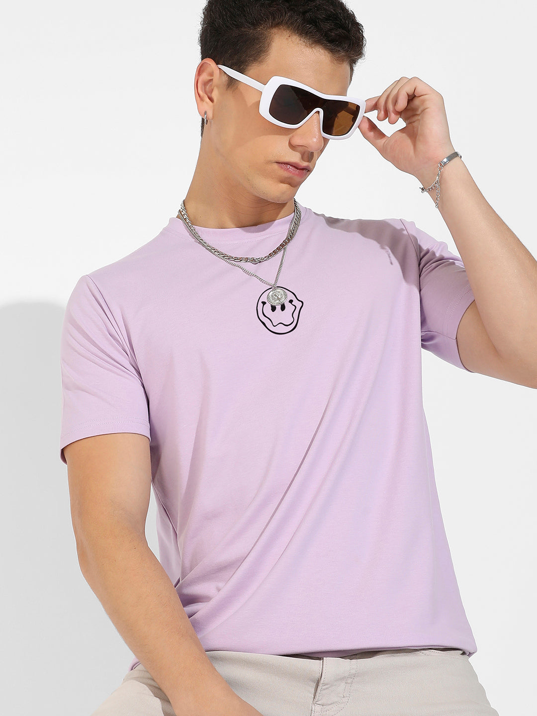 Lilac Basic Regular Fit T-Shirt