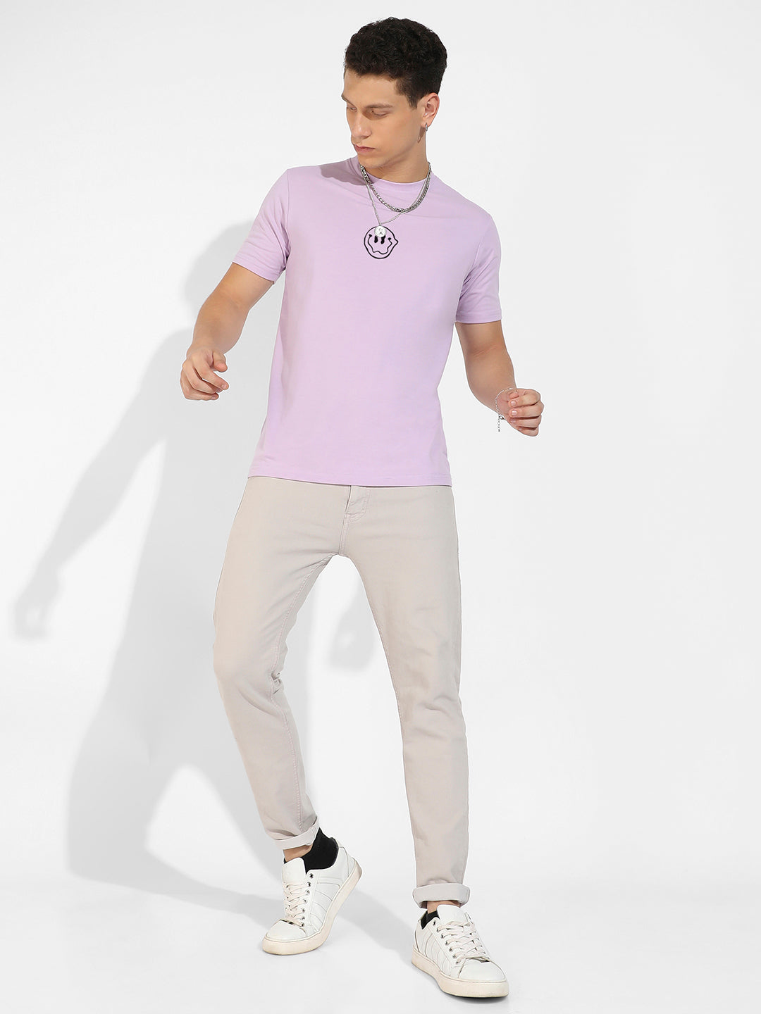 Lilac Basic Regular Fit T-Shirt