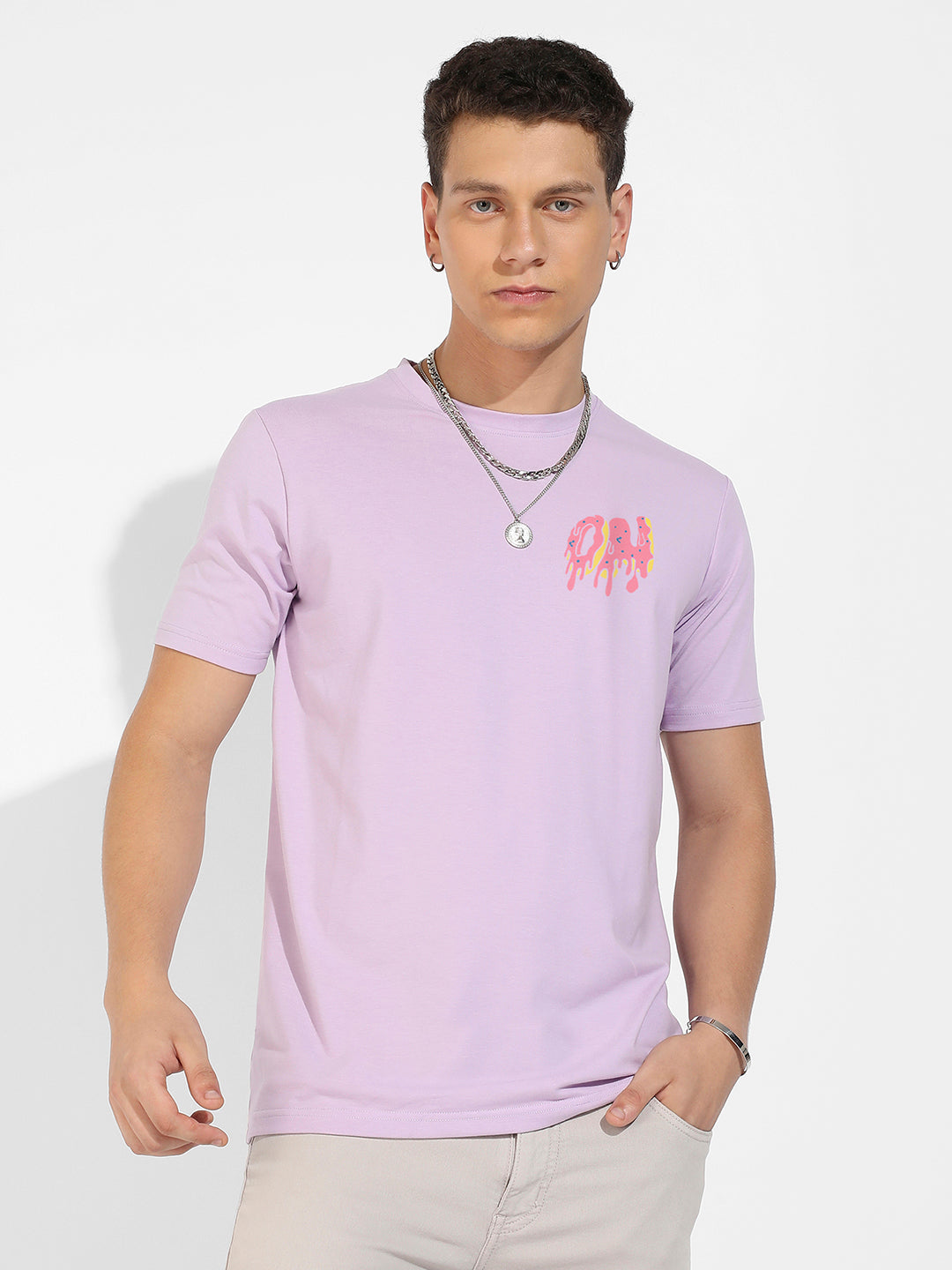 Lilac Basic Regular Fit T-Shirt