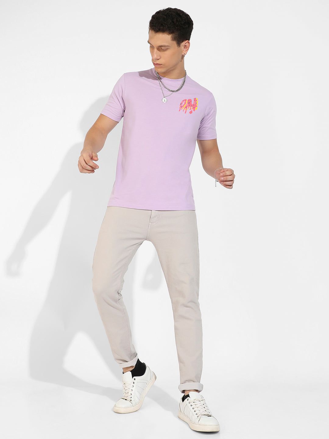 Lilac Basic Regular Fit T-Shirt