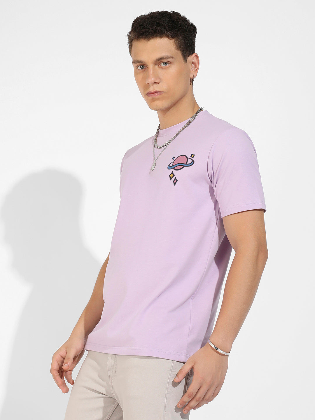 Lilac Basic Regular Fit T-Shirt