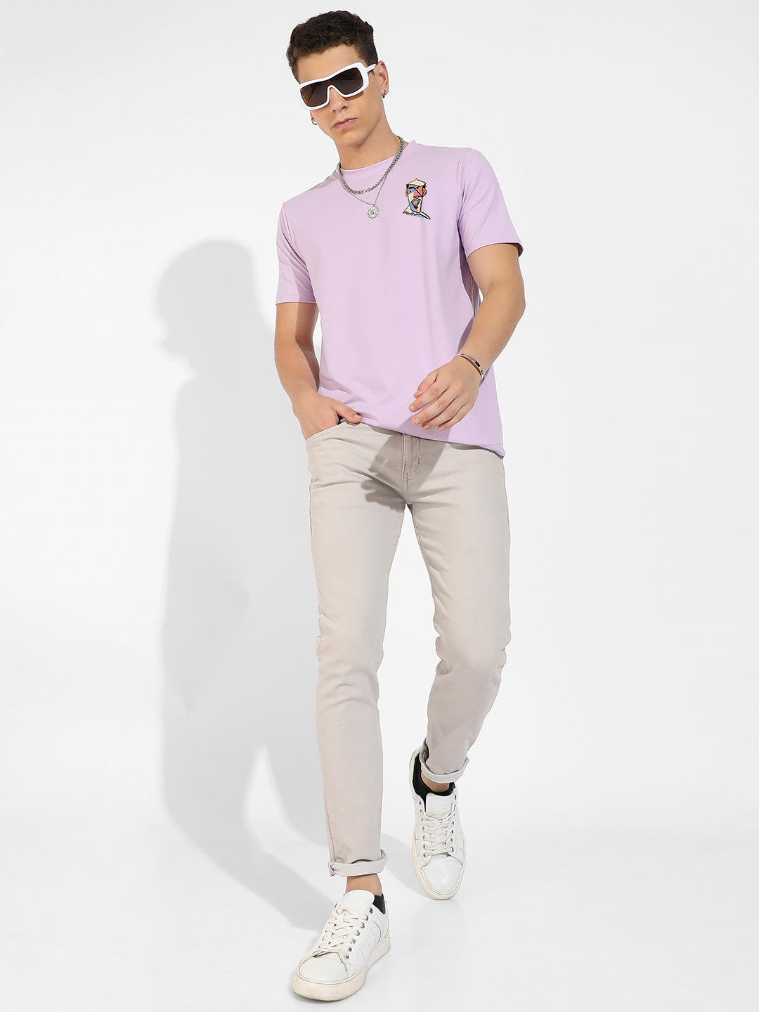 Lilac Basic Regular Fit T-Shirt