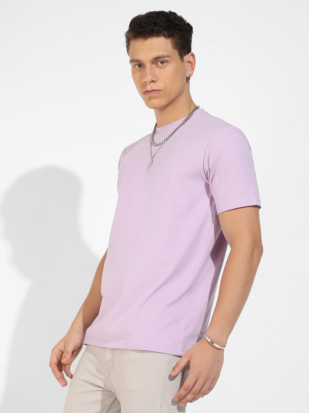 Lilac Basic Regular Fit T-Shirt