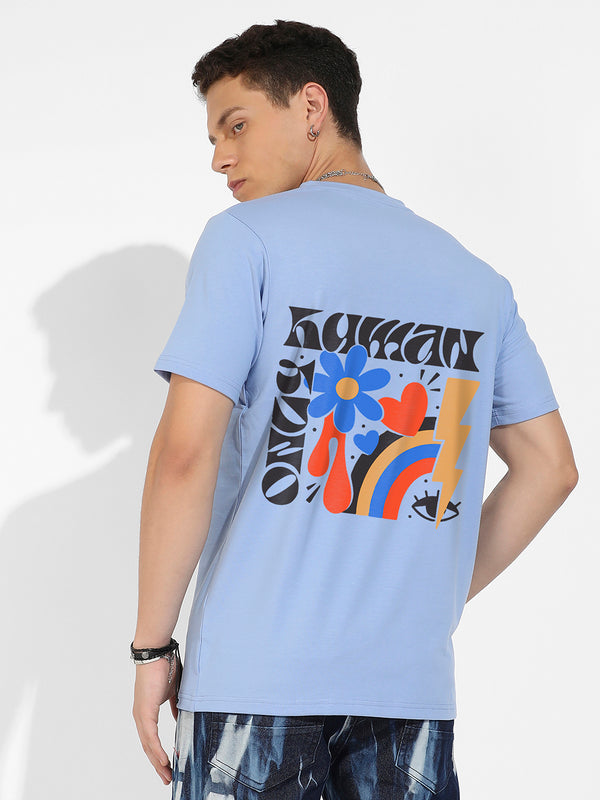 Icy Blue Basic Regular Fit T-Shirt