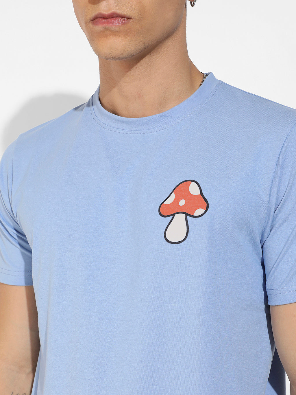 Icy Blue Basic Regular Fit T-Shirt