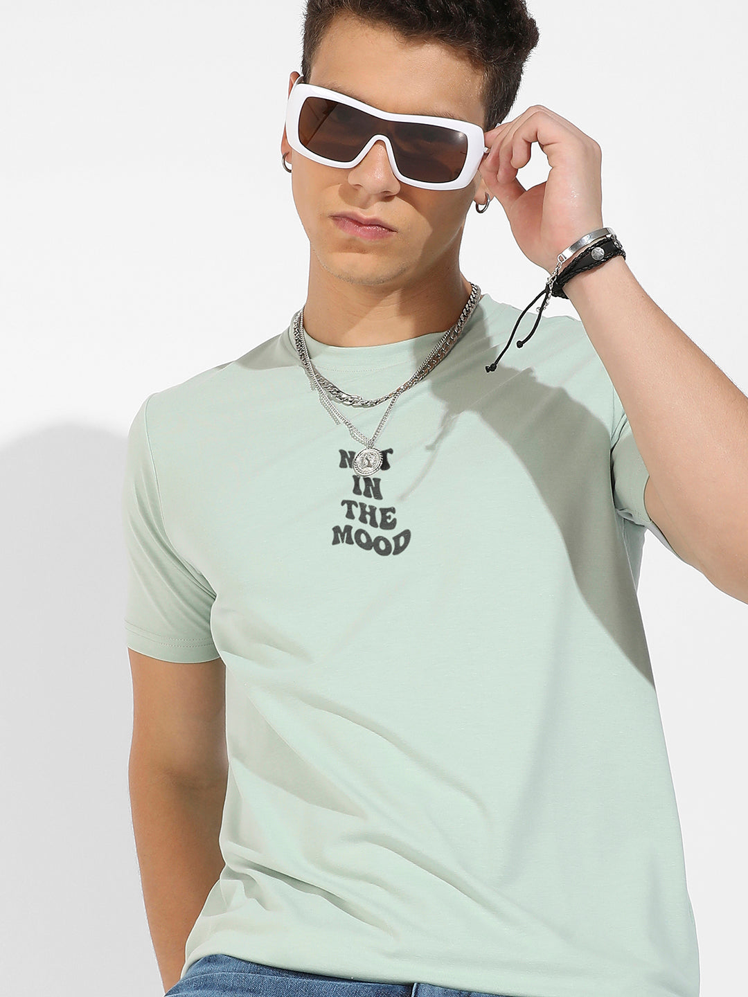 Sage Green Basic Regular Fit T-Shirt