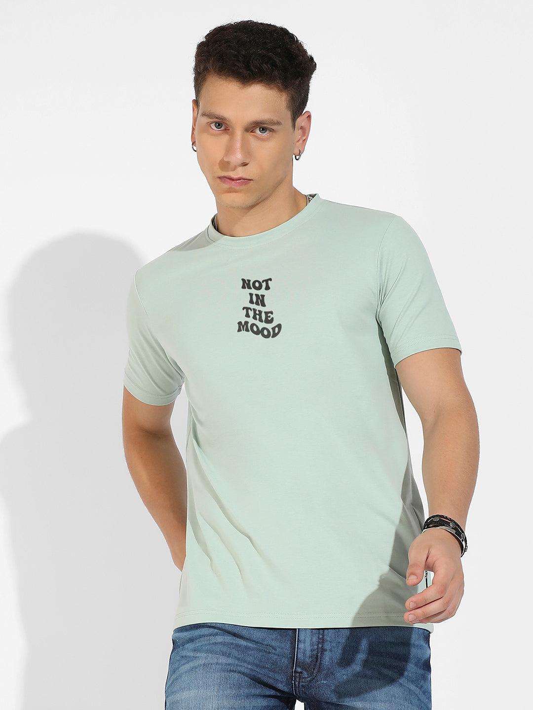 Sage Green Basic Regular Fit T-Shirt