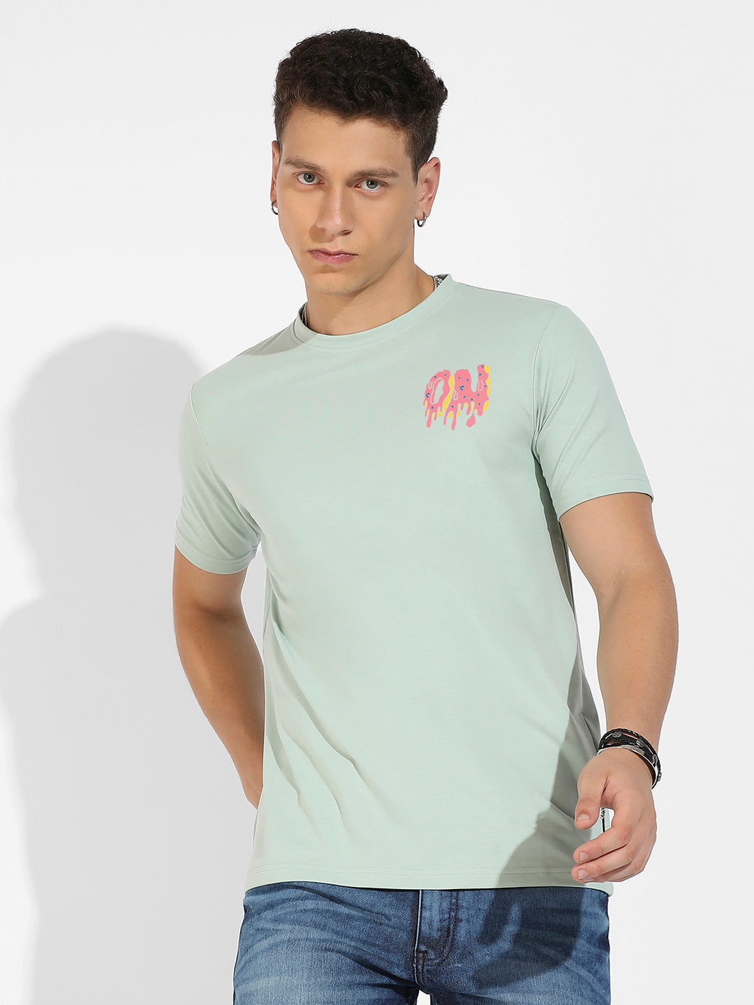 Sage Green Basic Regular Fit T-Shirt