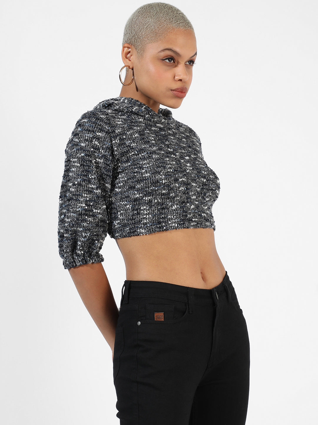 Charcoal Grey Textured Top