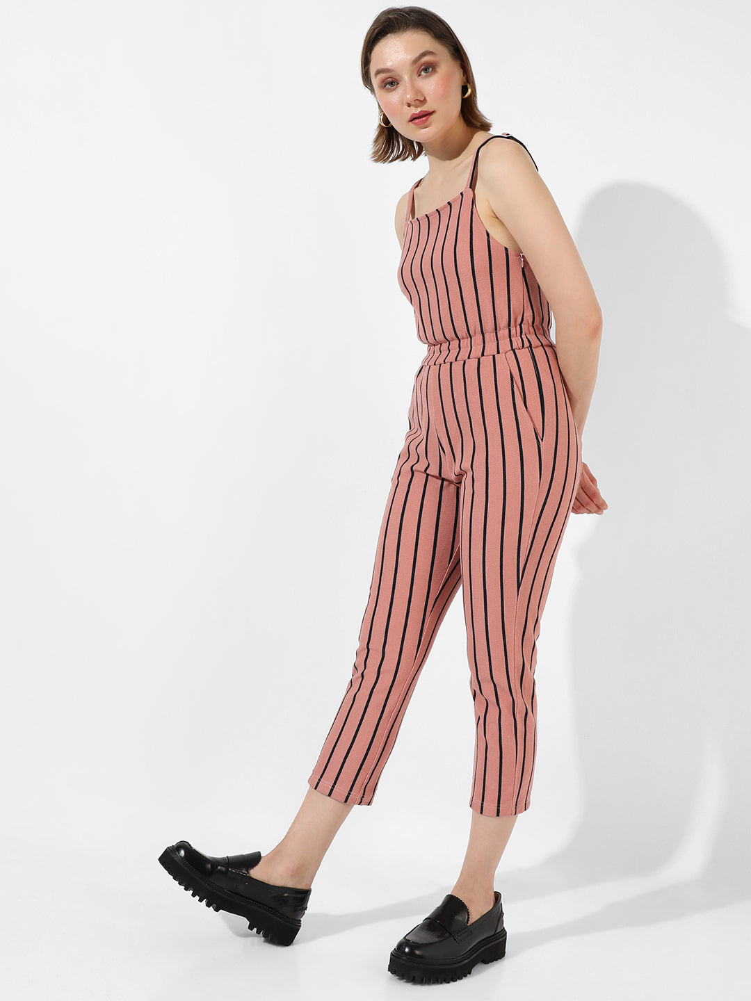 Red Solid Jumpsuit