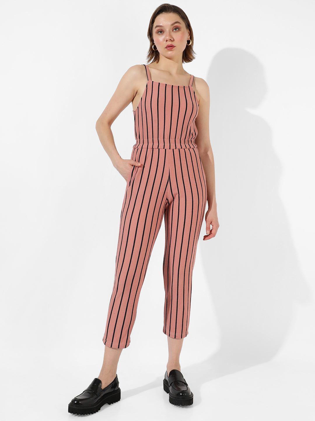 Red Solid Jumpsuit