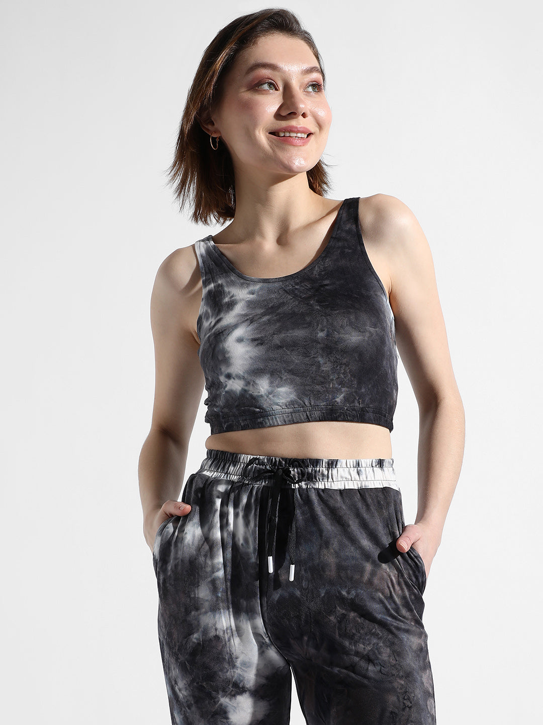 Charcoal Grey Tie-Dye Co-Ords Set