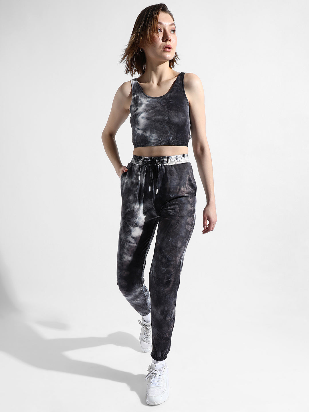 Charcoal Grey Tie-Dye Co-Ords Set