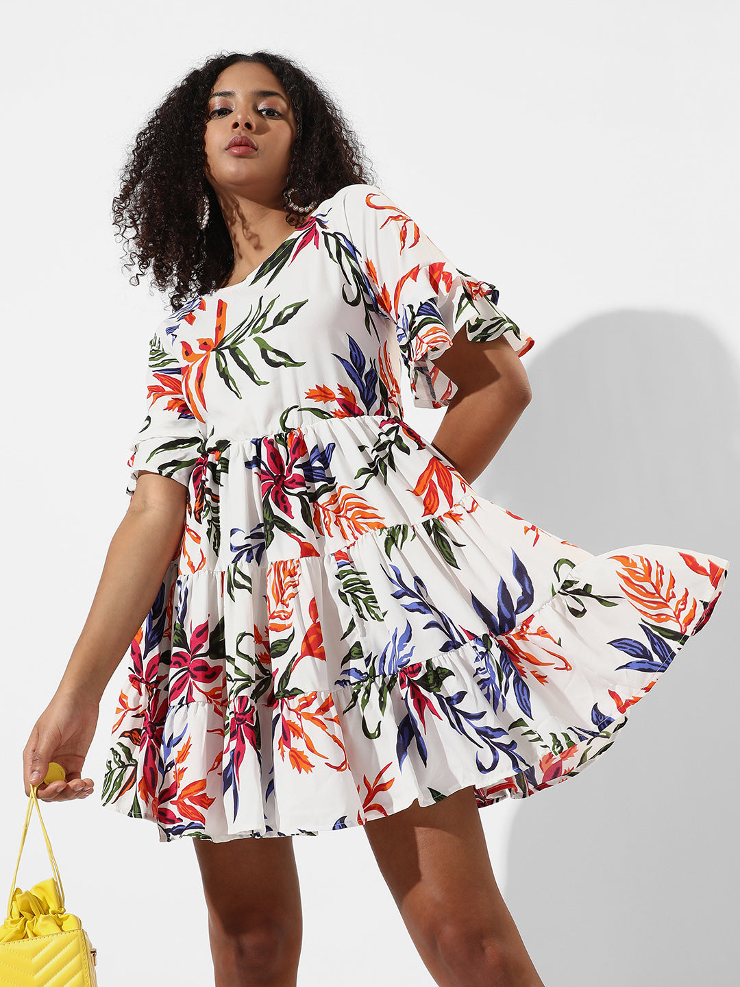 Foliage Print Dress