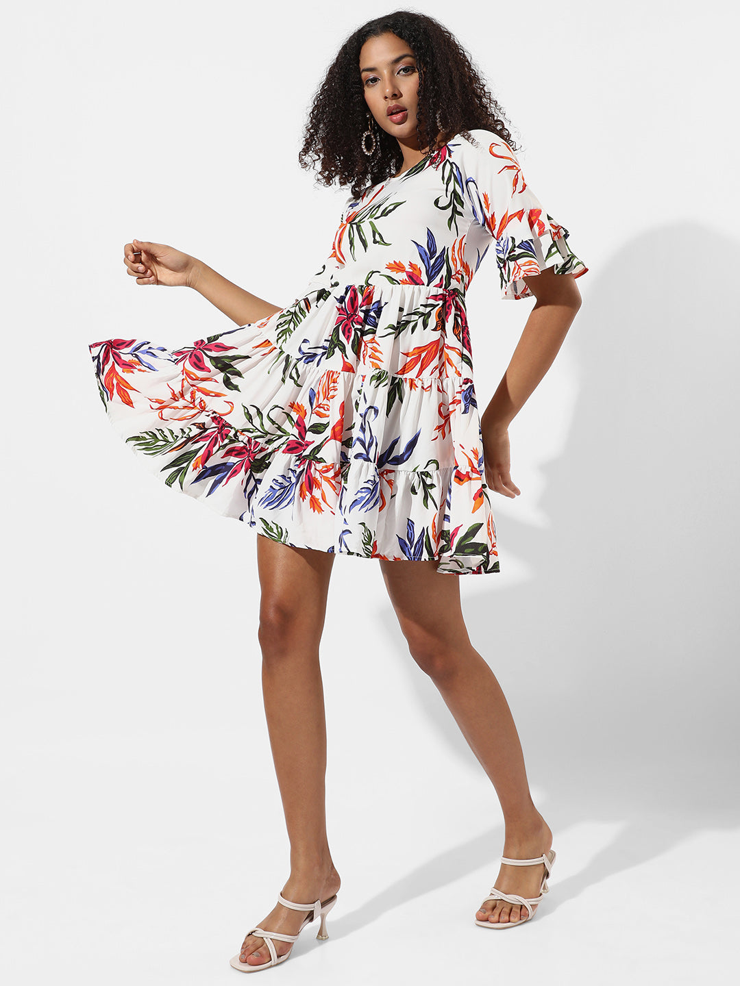 Foliage Print Dress