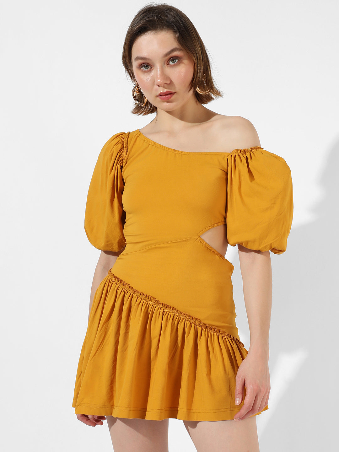 Solid Mustard Yellow Dress