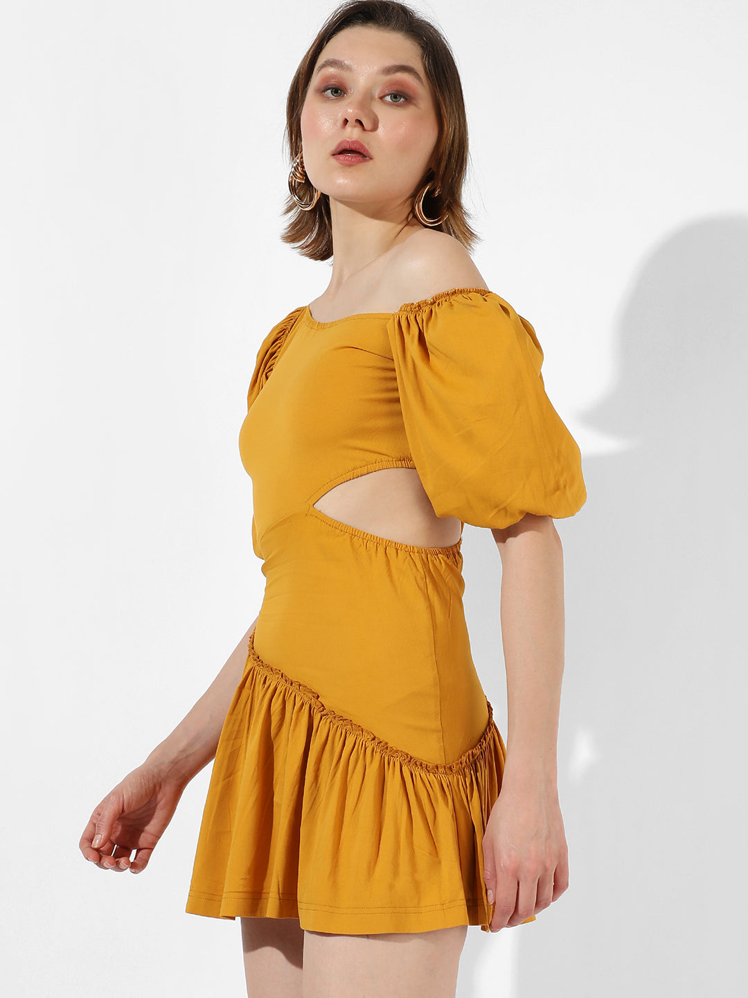 Solid Mustard Yellow Dress