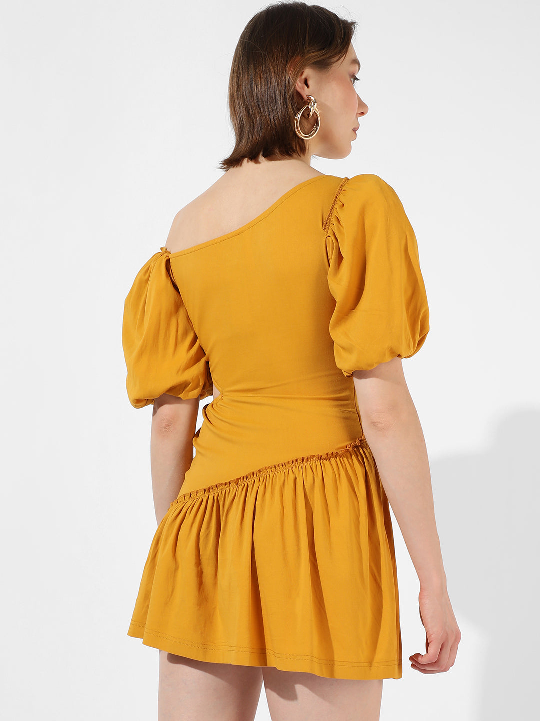 Solid Mustard Yellow Dress