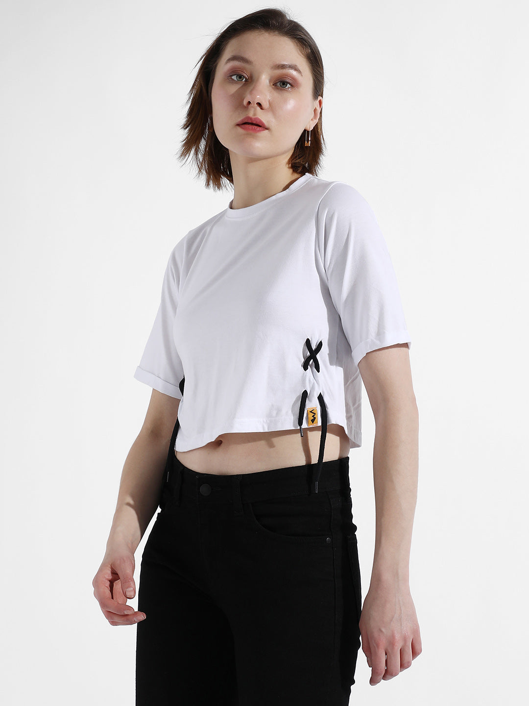 Cropped Top With Criss-Cross Detail