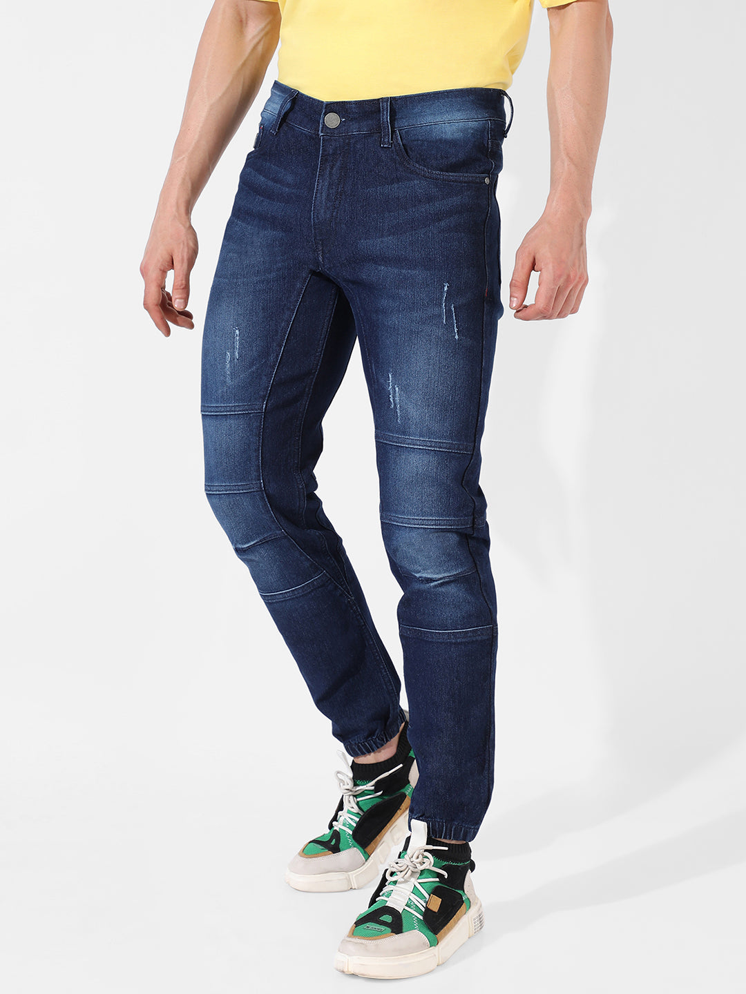 Self-Design Parallel Stitched Denim Jeans