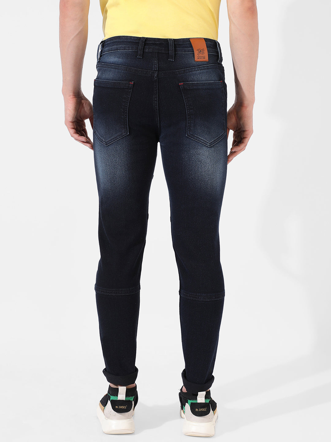 Self-Design Patched Denim Jeans