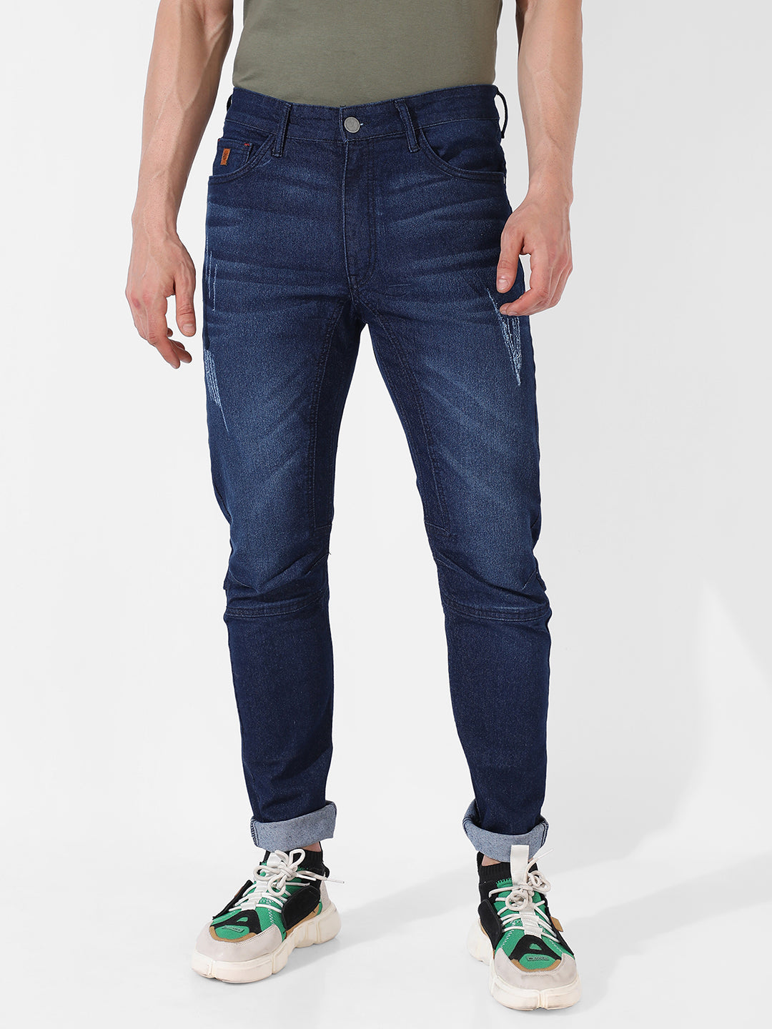 Dark-Washed Denim Jeans