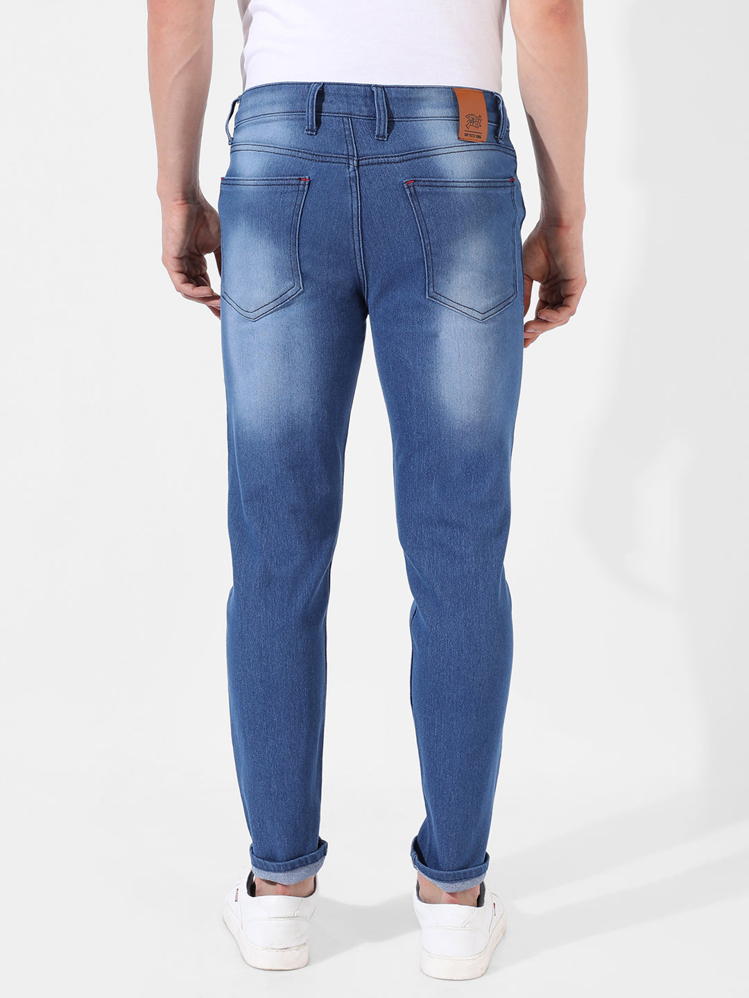 Contrast Side Wash Denim Jeans