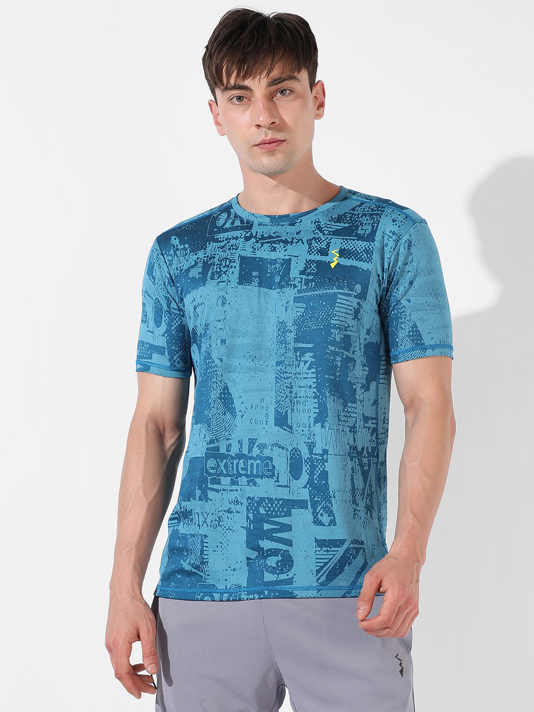Abstract Print Activewear T-Shirt