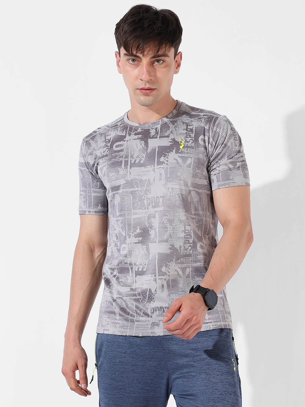 Abstract Print Activewear T-Shirt