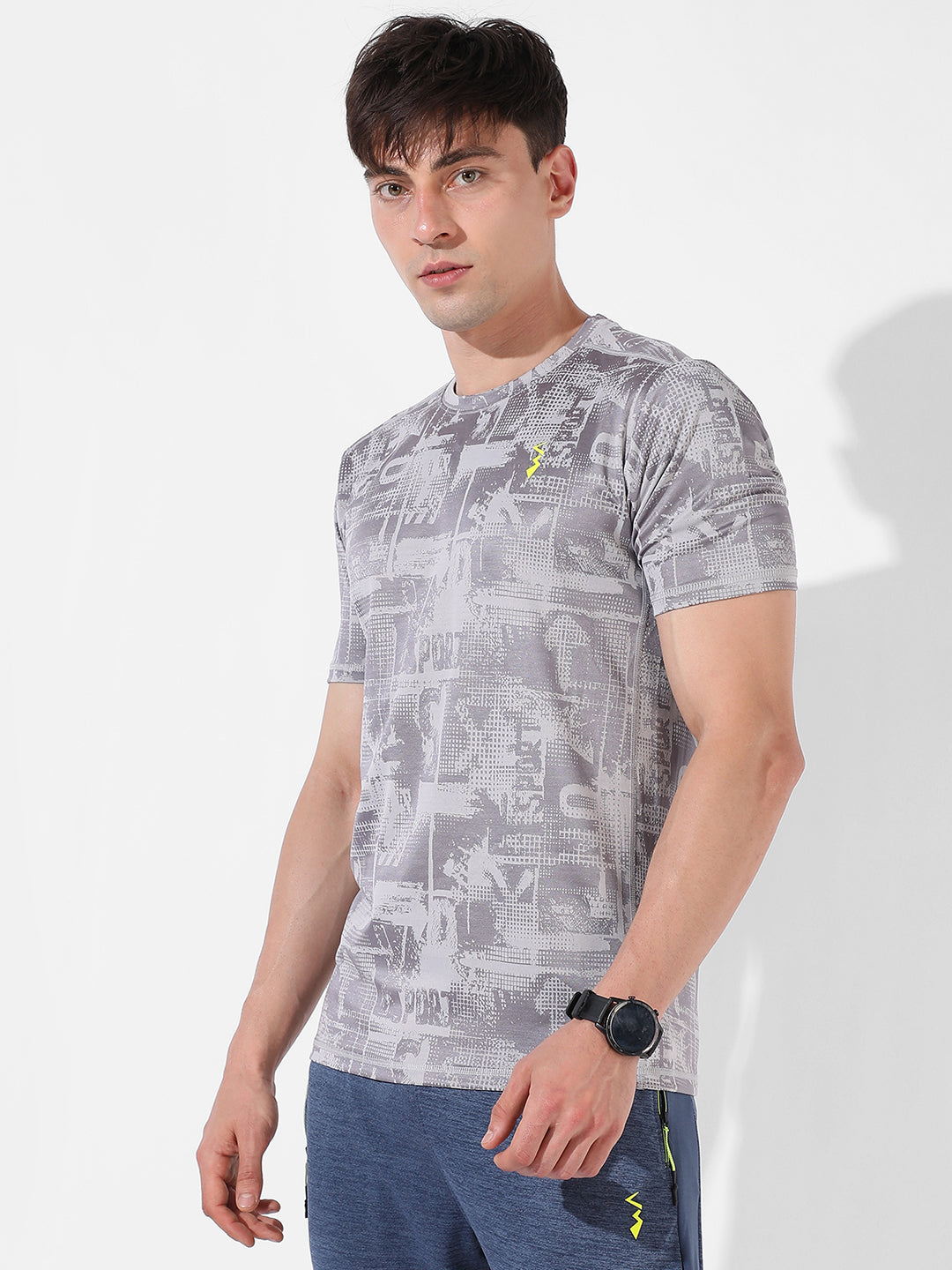 Abstract Print Activewear T-Shirt