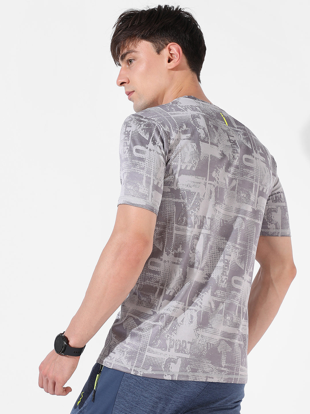 Abstract Print Activewear T-Shirt