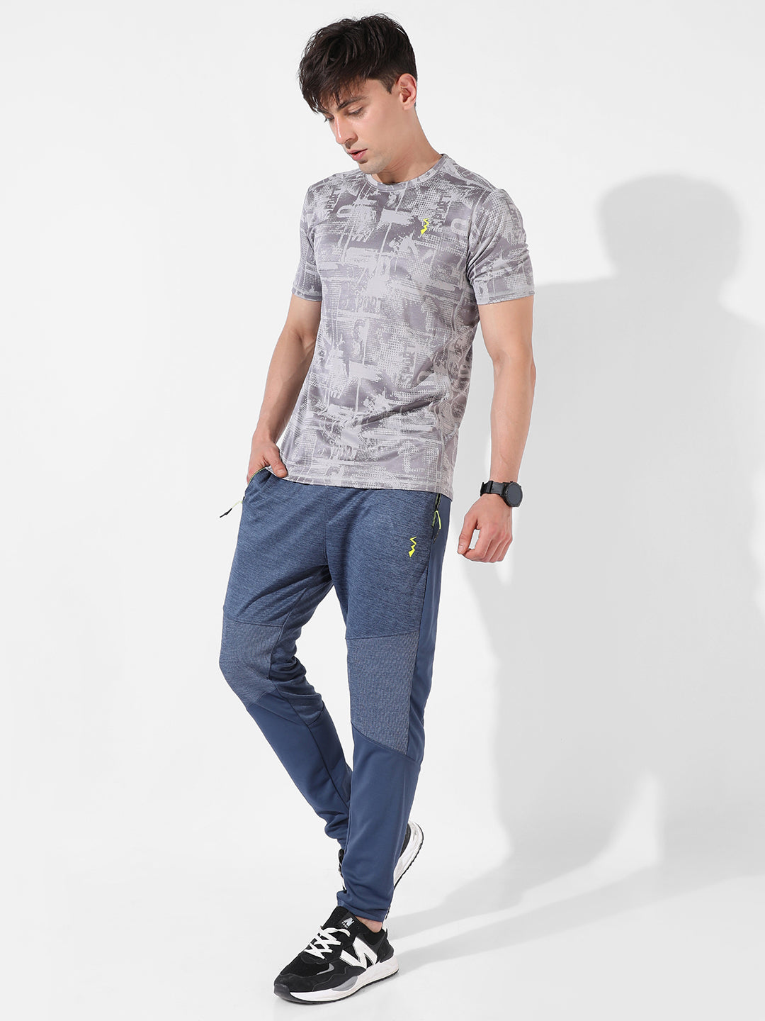 Abstract Print Activewear T-Shirt
