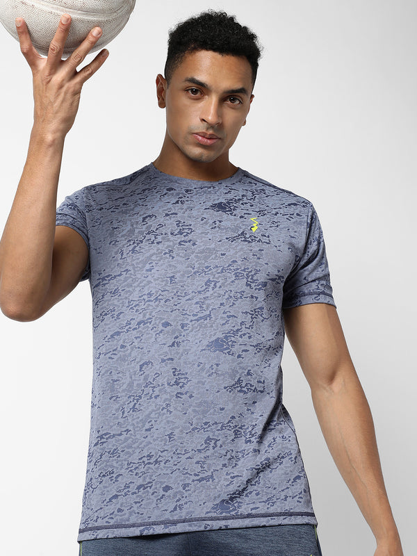 Abstract Print Activewear T-Shirt