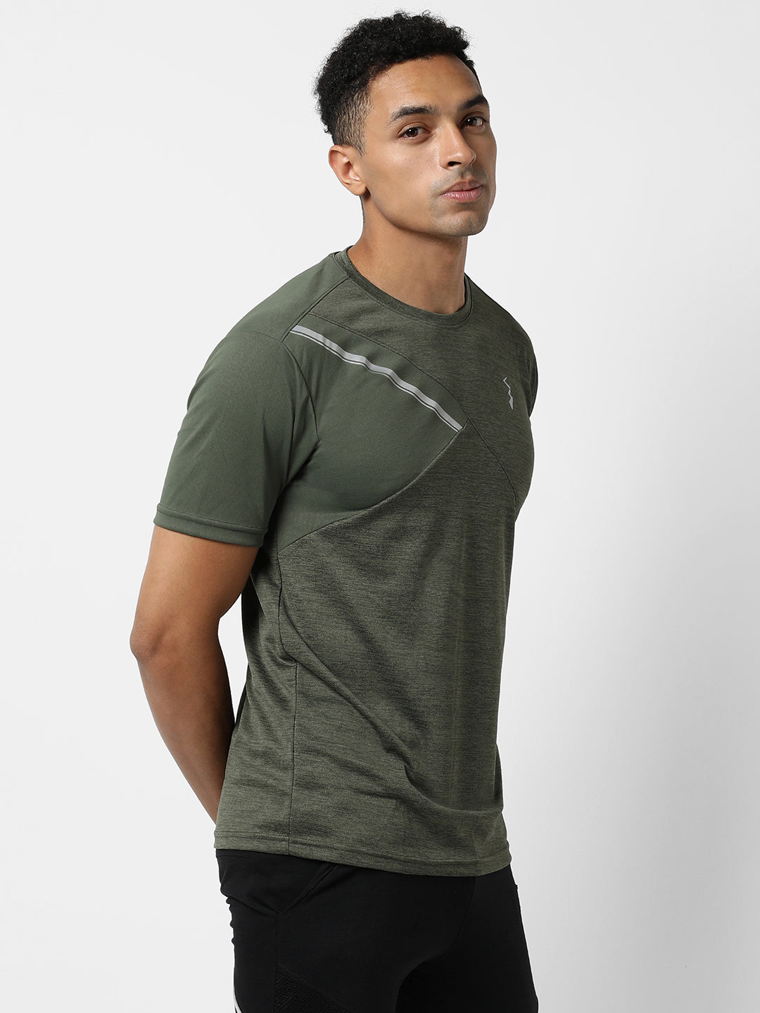 Contrast Heathered Activewear T-Shirt