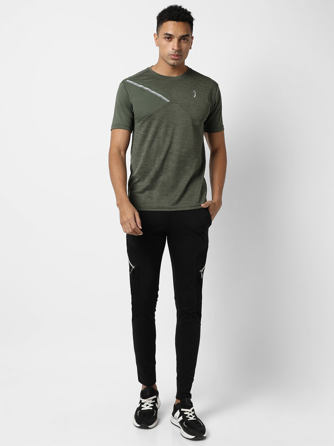 Contrast Heathered Activewear T-Shirt