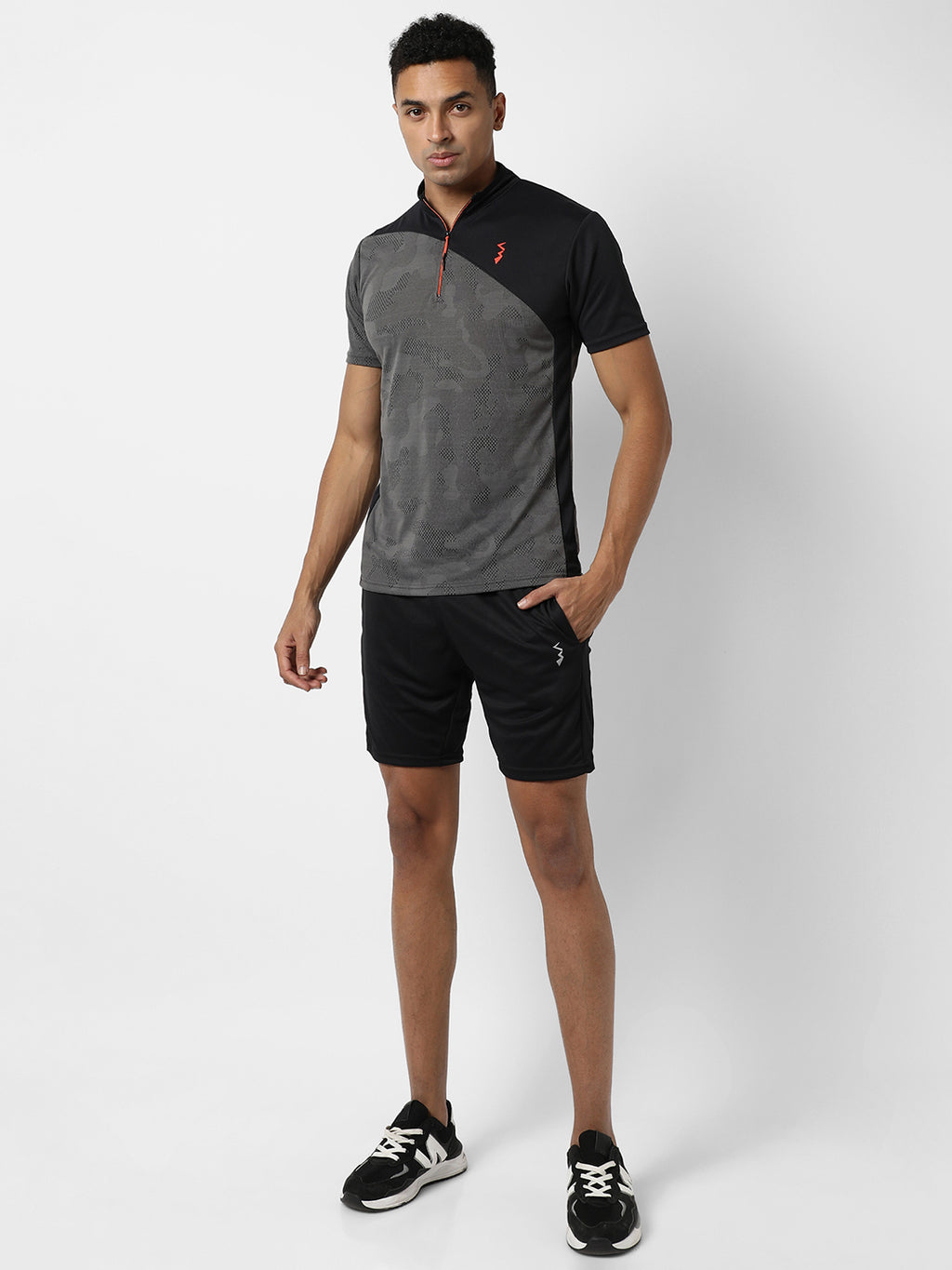 Contrast Camouflage Activewear T-Shirt