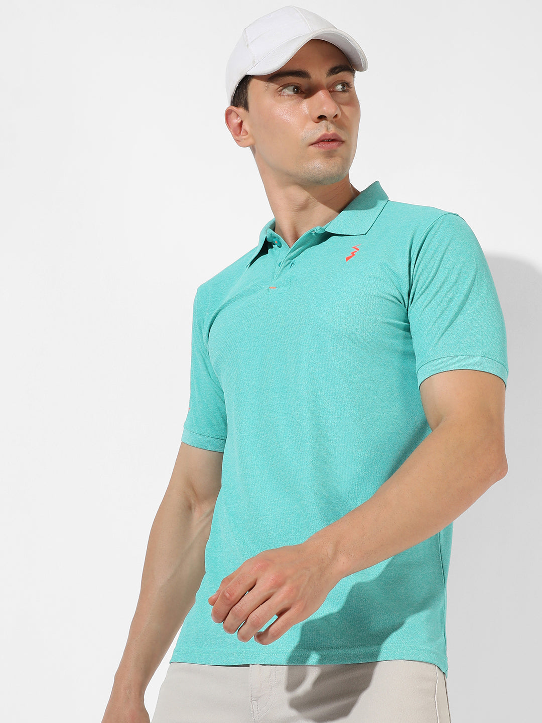 Solid Polo Activewear T-Shirt