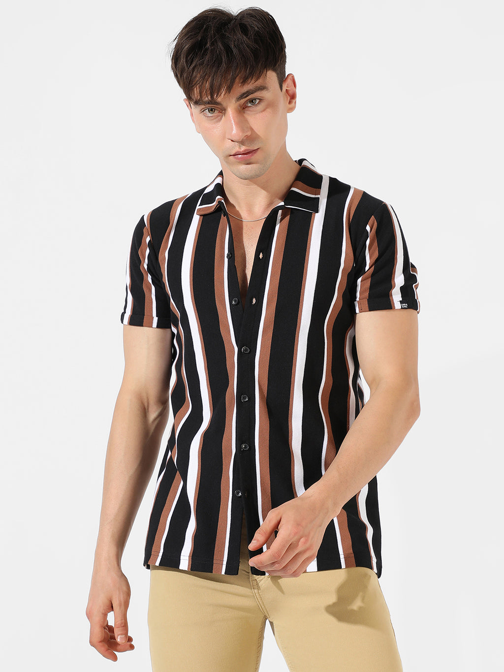 Barcode Striped Shirt