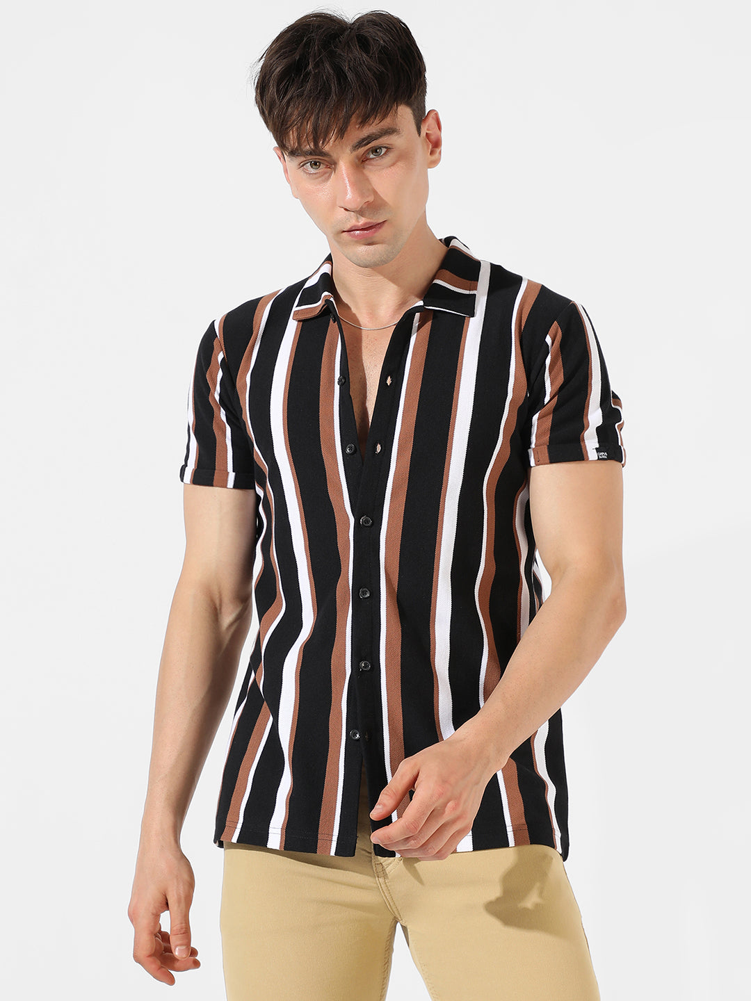 Barcode Striped Shirt