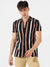 Multicolor Striped Casual Collar Shirt