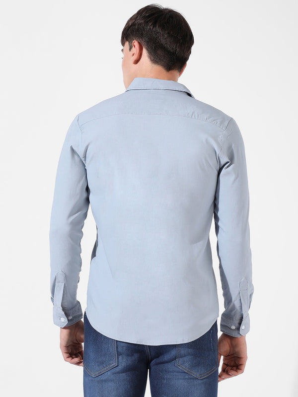 Blue Button Down Casual Shirt