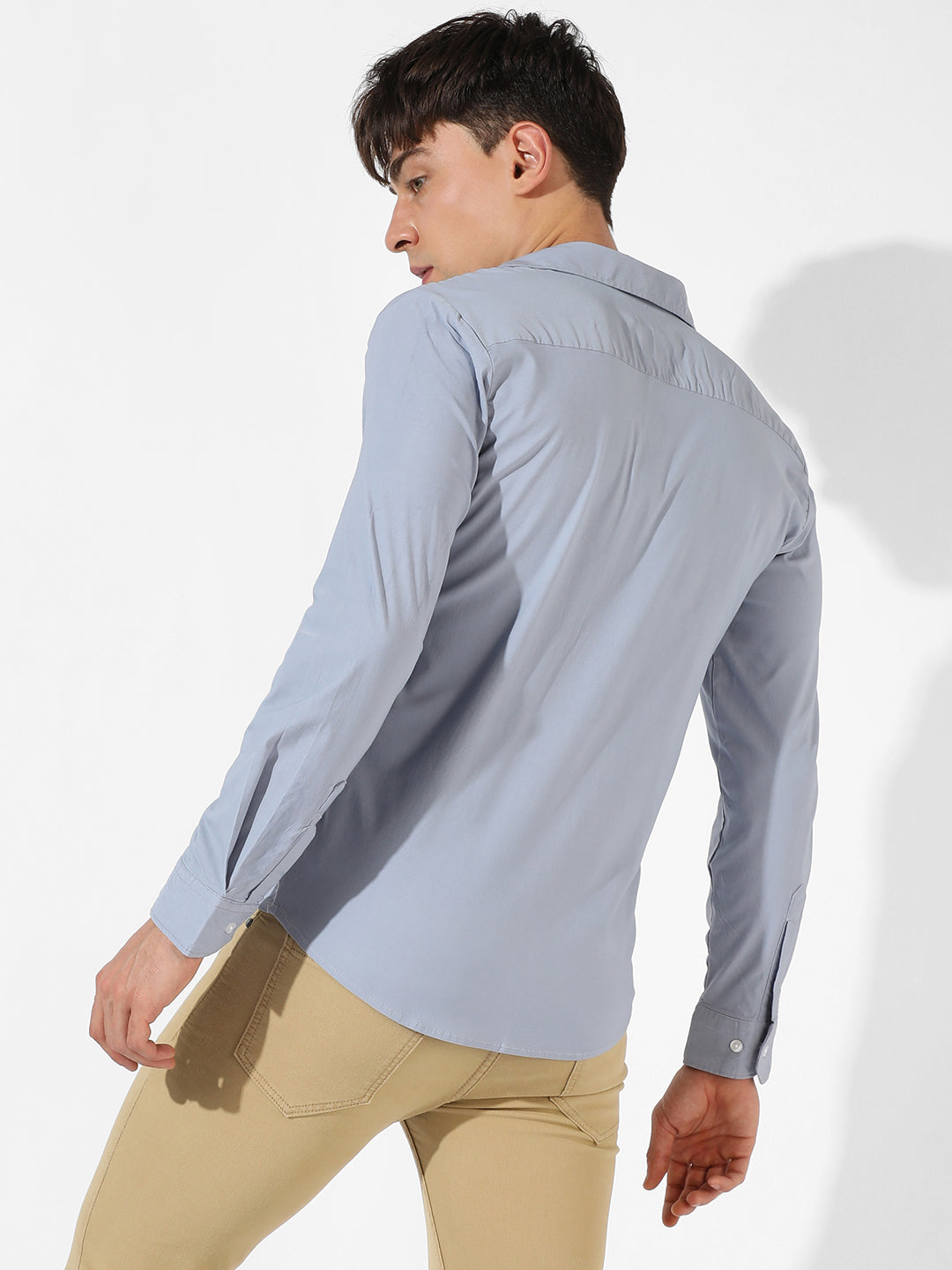 Solid Blue Oxford Shirt