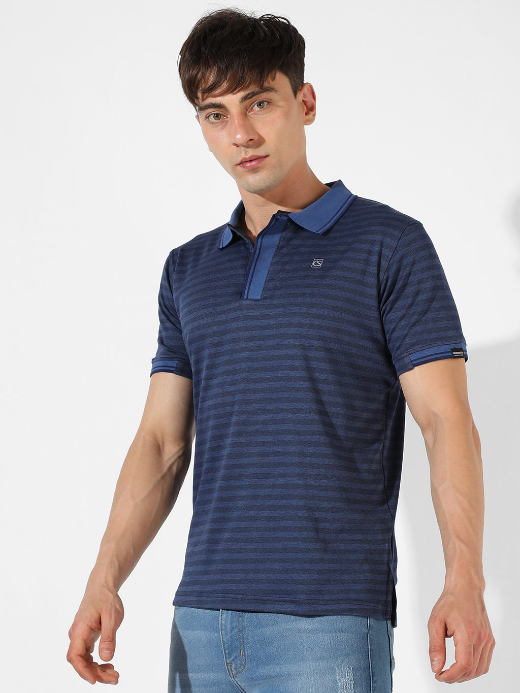 Horizontal Striped Polo T-Shirt