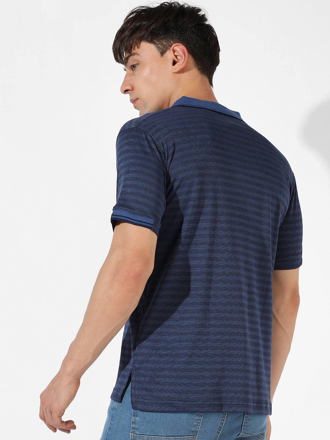 Horizontal Striped Polo T-Shirt