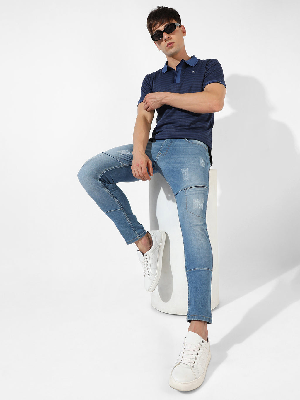 Horizontal Striped Polo T-Shirt