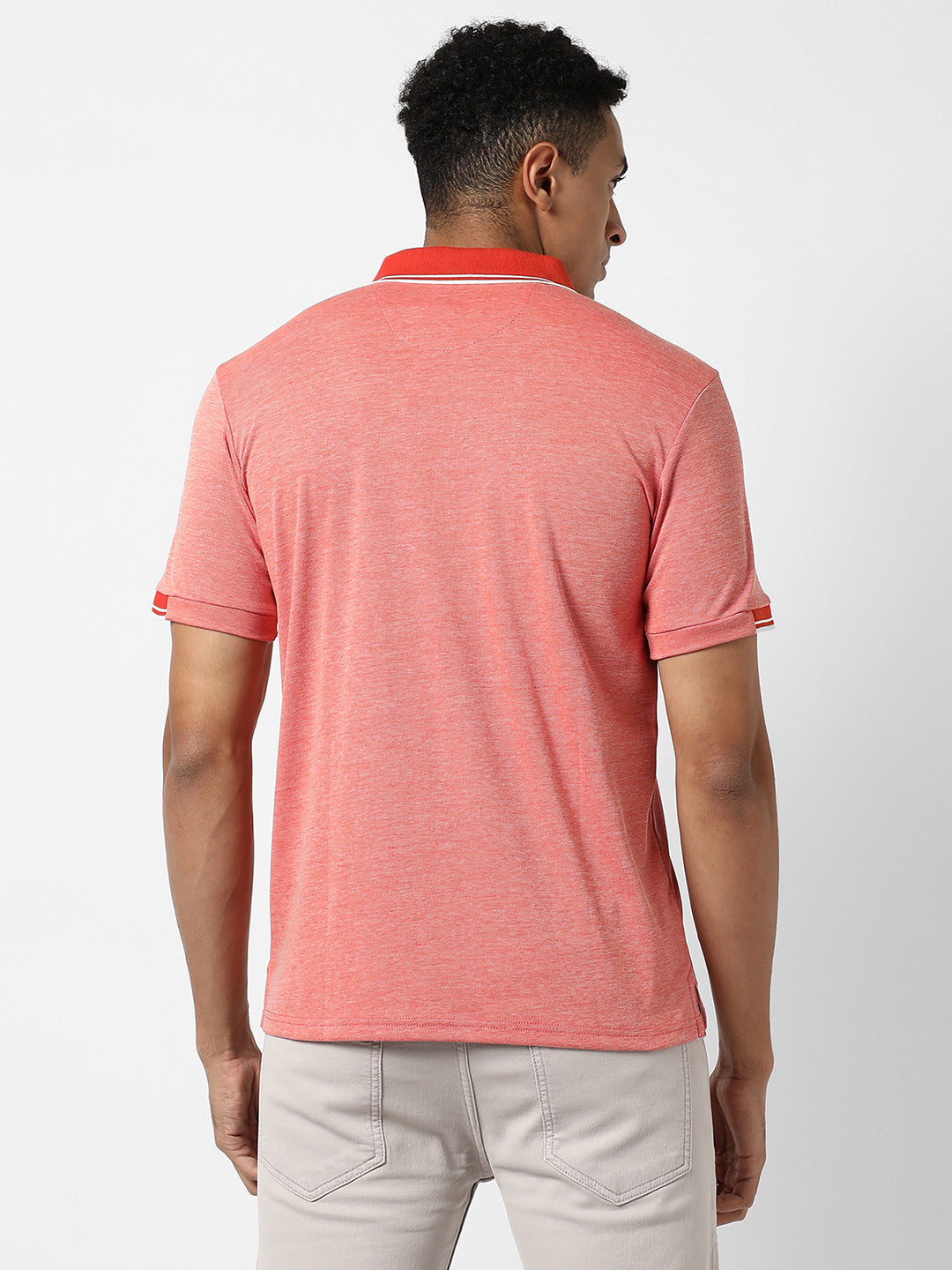 Polo T-Shirt With Contrast Hem