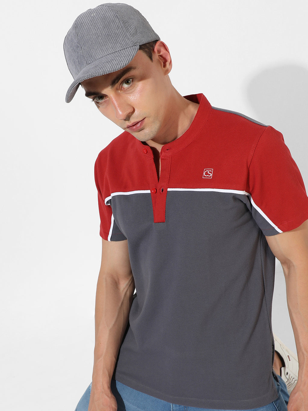 Colourblocked Casual T-Shirt